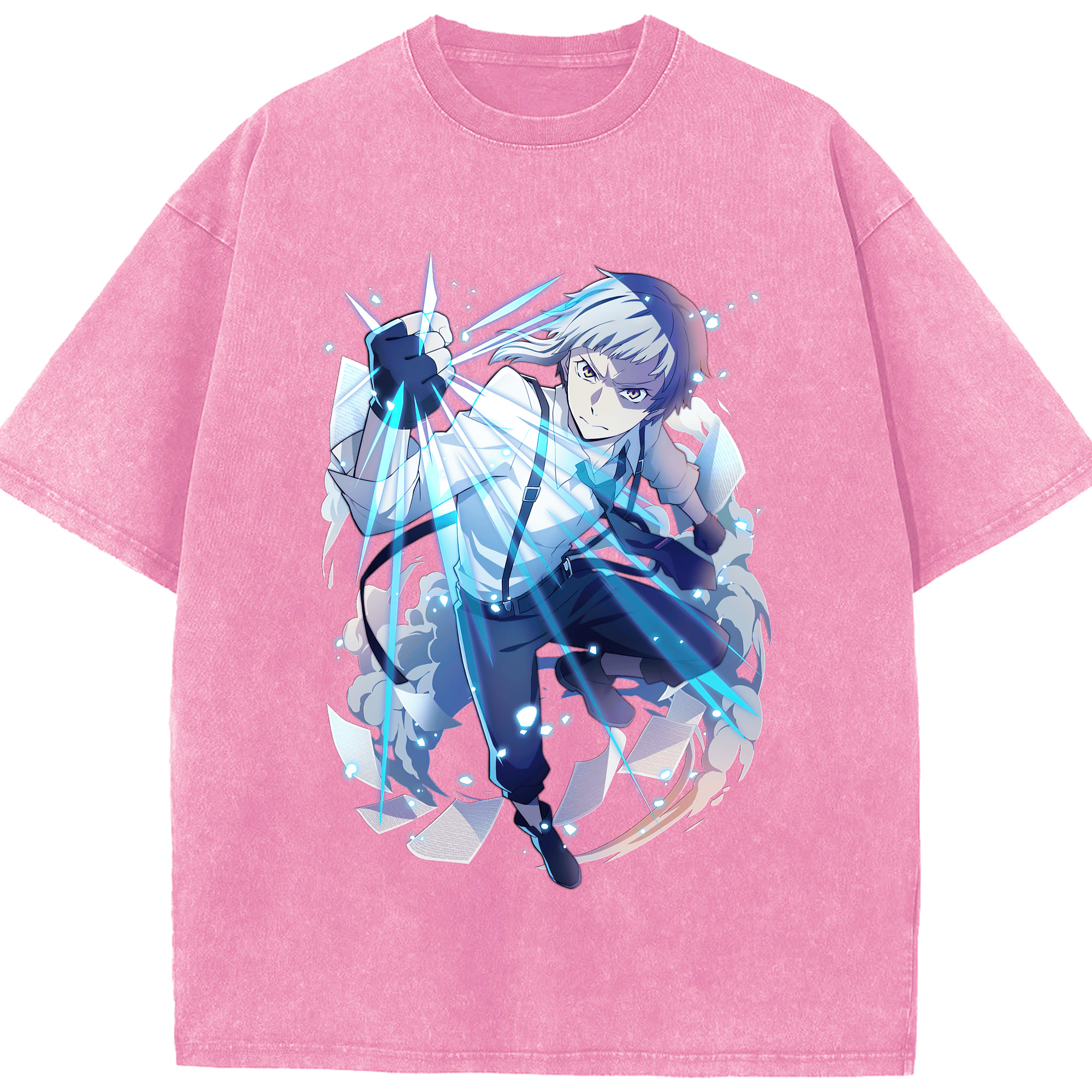（画像用） 文豪ストレイドッグス Bungo Stray Dogs 綿100% ヴィンテージ風 半袖Tシャツ（フロントプリント）